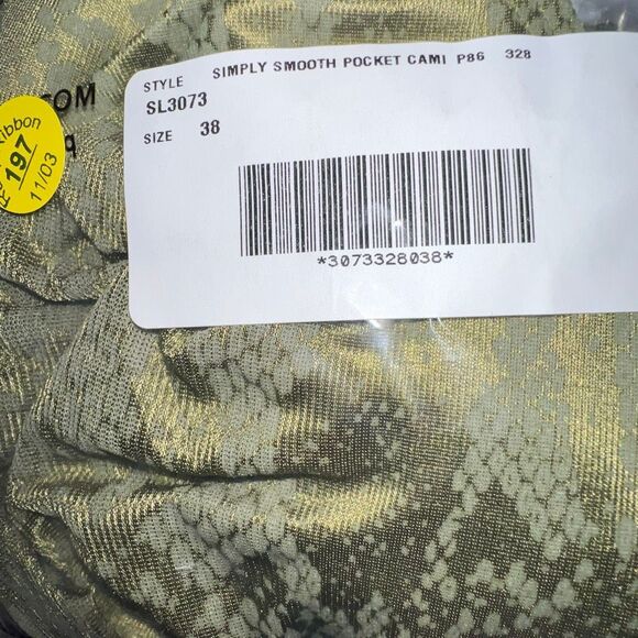 New Ruby Ribbon Simply Smooth Pocket Cami in Foliage Snake Size 46 - Picture 6 of 6